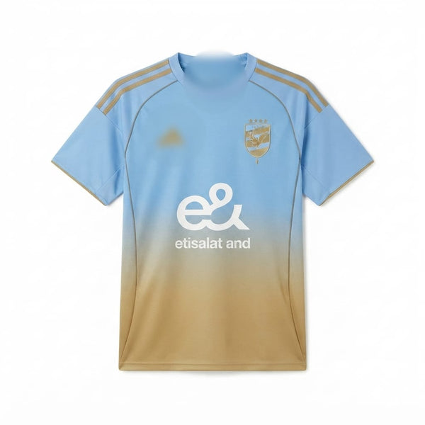 🌊☀ Al Ahly Third Jersey 2025 – اللبني الموج × الأصفر | Mirror Original