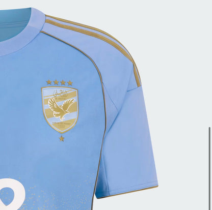 🌊☀ Al Ahly Third Jersey 2025 – اللبني الموج × الأصفر | Mirror Original