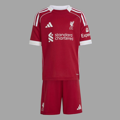 🔴🔴 Liverpool FC Kids Home Kit 25/26 – Mirror Original Quality طقم ليفربول للأطفال موسم 25/26