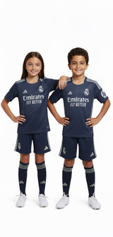Real Madrid Kids Away Kit 2025/2026 – Stylish Official Design & Premium Quality imported kit