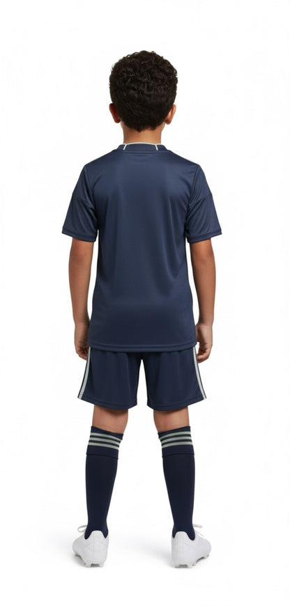 Real Madrid Kids Away Kit 2025/2026 – Stylish Official Design & Premium Quality