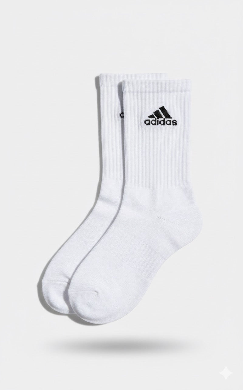 Adidas Cushioned Socks – Full Ankle Coverage & Padded Heel & Toe