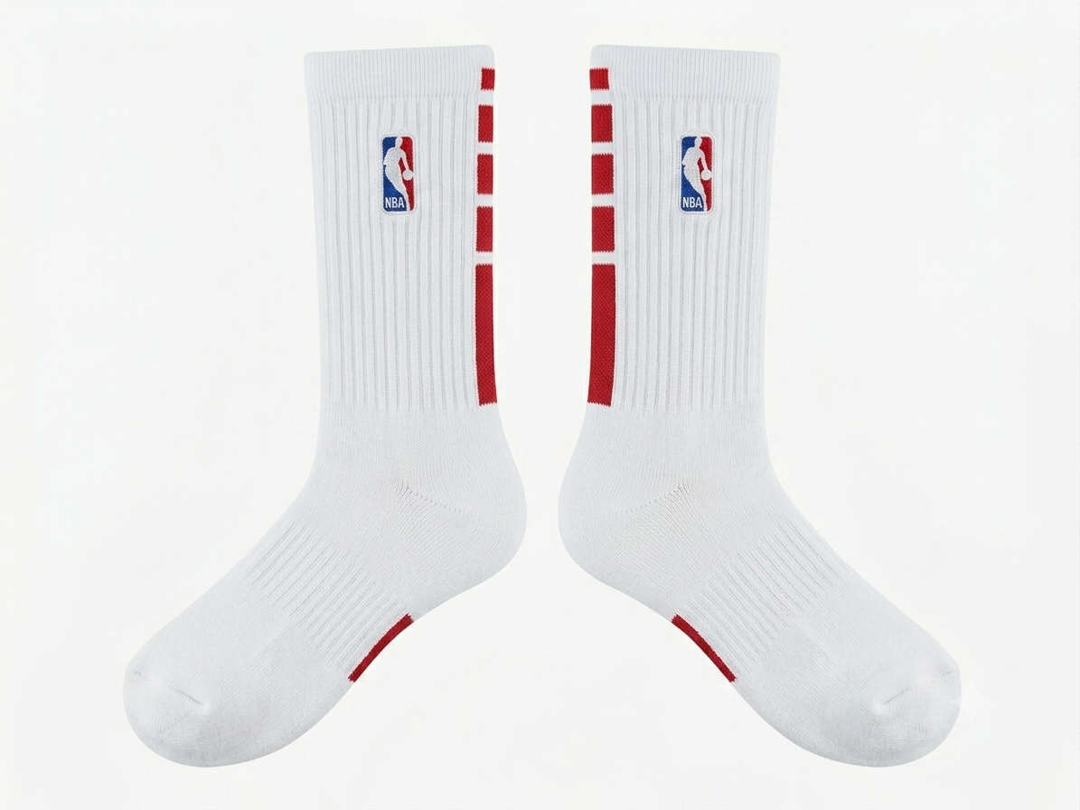 Premium Cotton Crew Socks with Embroidered NBA Logo