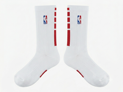 Premium Cotton Crew Socks with Embroidered NBA Logo