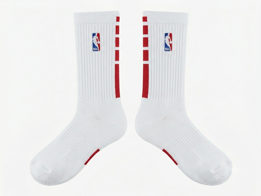Premium Cotton Crew Socks with Embroidered NBA Logo