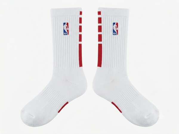 Premium Cotton Crew Socks with Embroidered NBA Logo