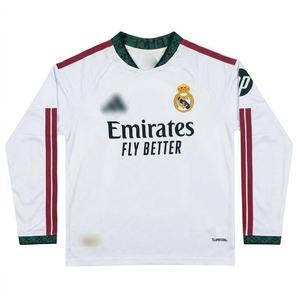 Real Madrid White Long-Sleeve Jersey
